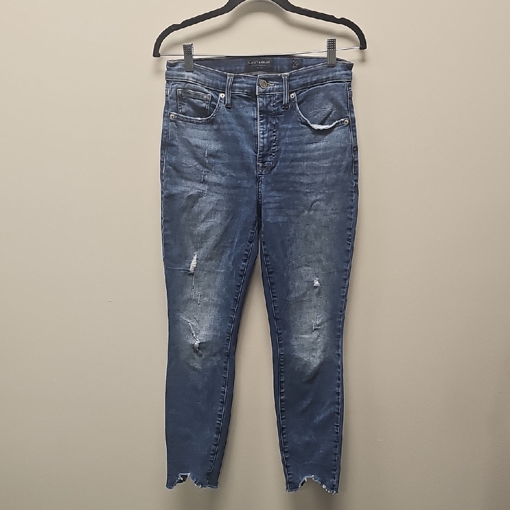 Lucky Brand Blue Distressed Skinny Jeans